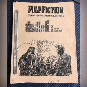 Vintage Pulp Fiction Movie Full Script Screenplay Quentin Tarantino